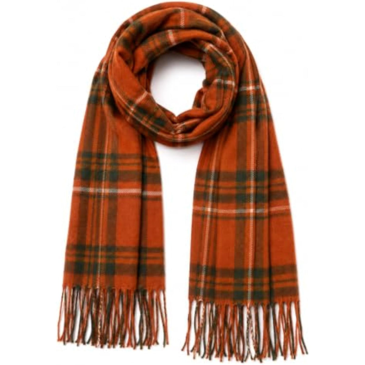 TITAKING Oversized Plaid Fall Winter Scarf