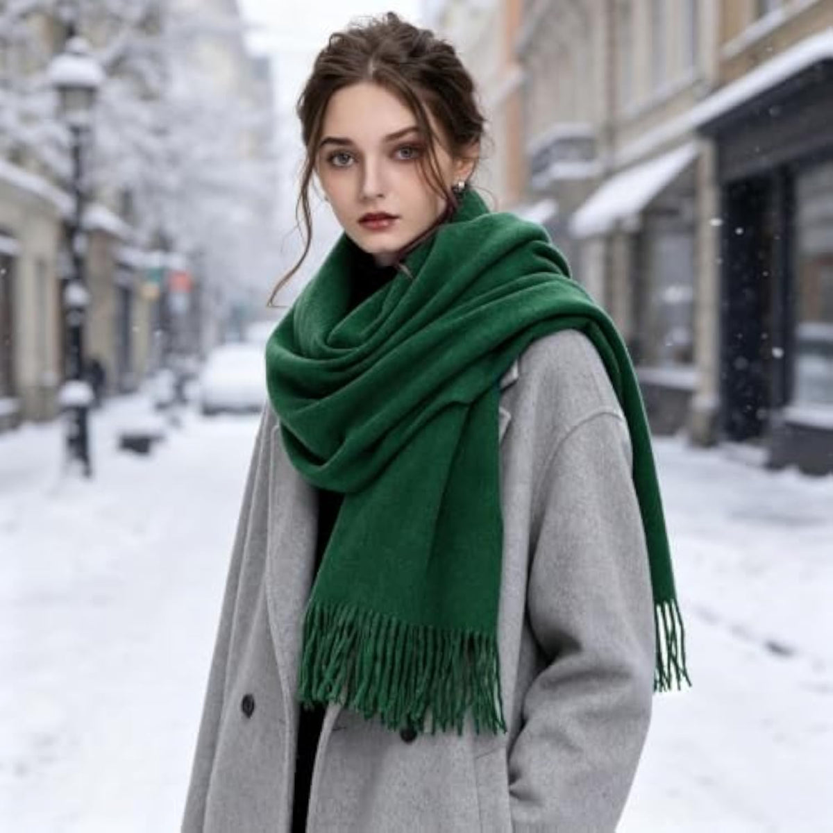 TITAKING Winter Scarf for Women Warm Shawls Wraps Long Blanket Scarf with Tassels