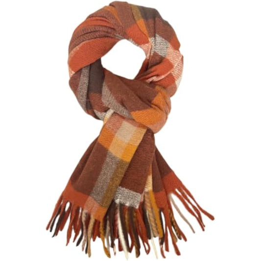 TITAKING Winter Scarf for Women Plaid Blanket Scarf Warm Shawl Wraps Scarves Gifts