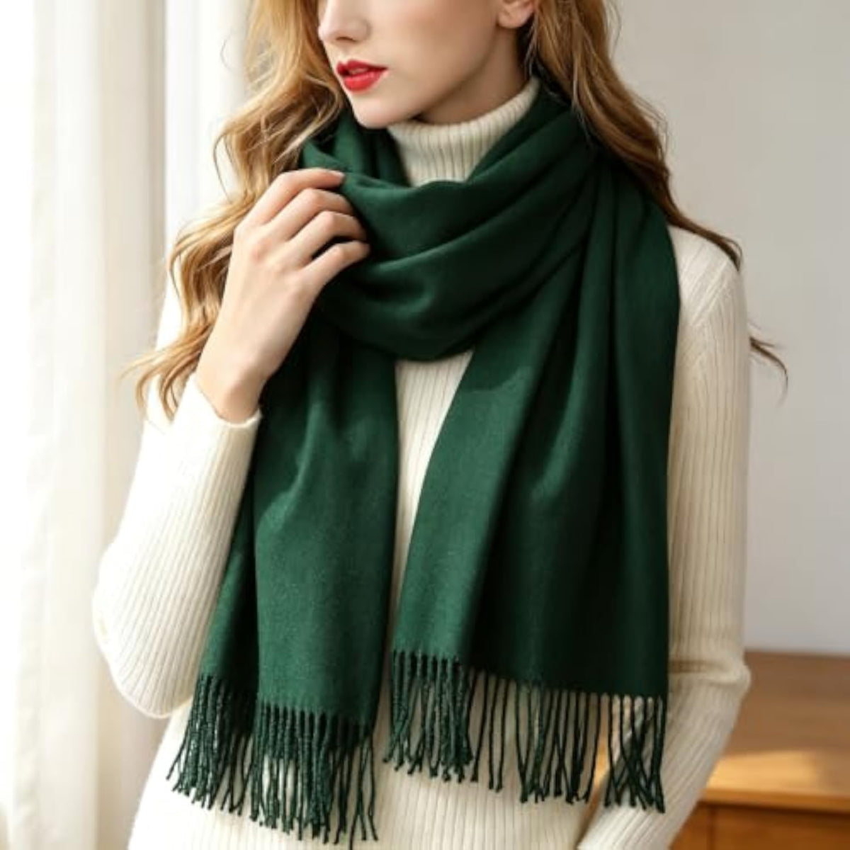TITAKING Winter Scarf for Women Warm Shawls Wraps Long Blanket Scarf with Tassels