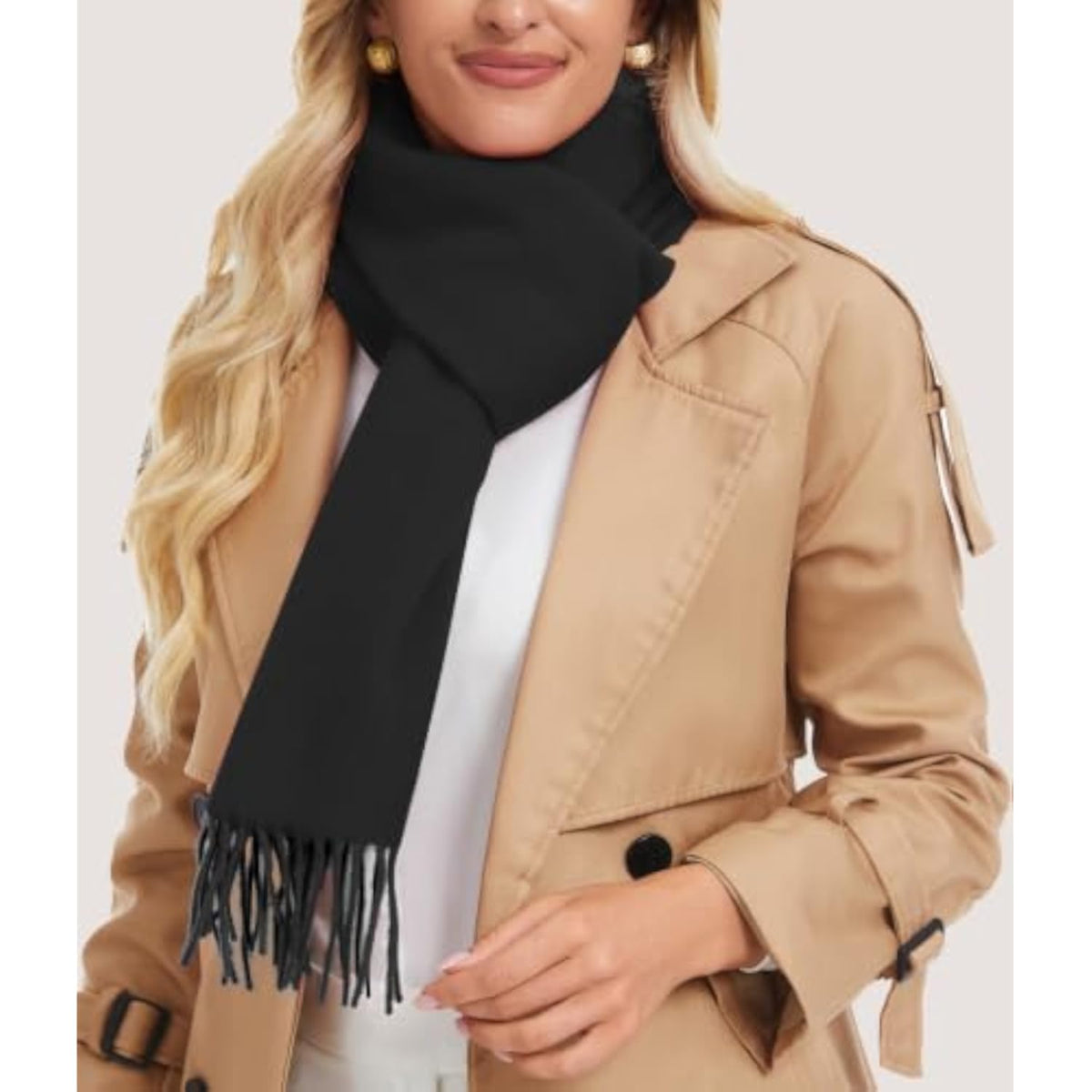 TITAKING Wool Scarf for Women & Men, Soft Warm Lightweight Winter