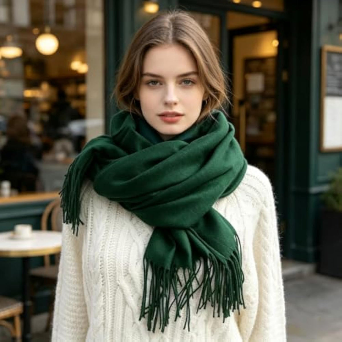 TITAKING Winter Scarf for Women Warm Shawls Wraps Long Blanket Scarf with Tassels