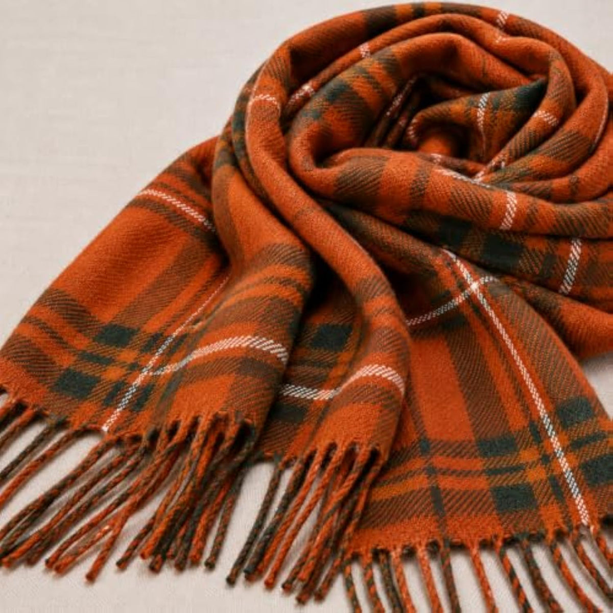 TITAKING Oversized Plaid Fall Winter Scarf
