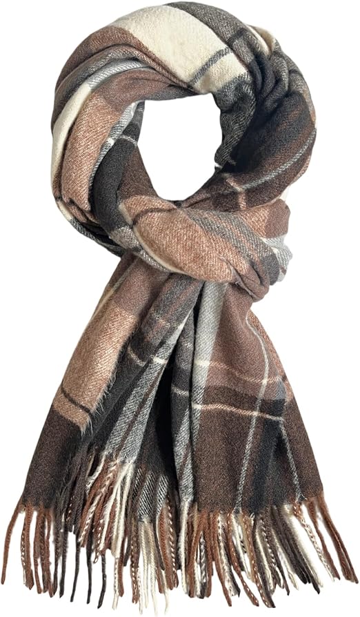 TITAKING Winter Scarf for Women Plaid Blanket Scarf Warm Shawl Wraps Scarves Gifts