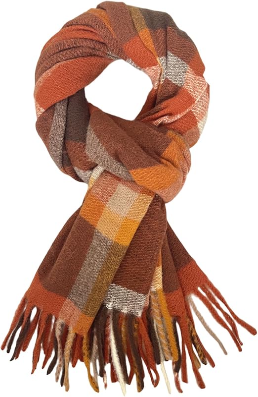 TITAKING Winter Scarf for Women Plaid Blanket Scarf Warm Shawl Wraps Scarves Gifts