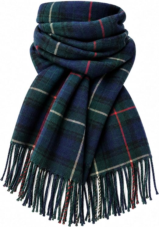 TITAKING Oversized Plaid Fall Winter Scarf